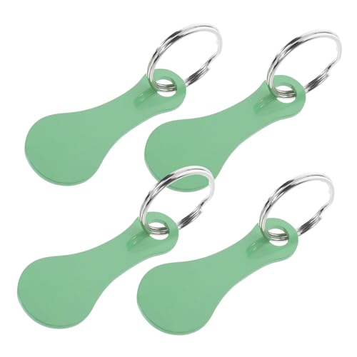 GRIRIW 4pezzi Gettoni Per Della Spesa in Acciaio Inossidabile Portachiavi Gettone Portatili Ciondolo Per Della Spesa e Decorativo