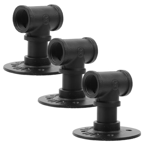 SHINEOFI Support Mural Casier à Vin Inversé Lot de 3 Porte-Bouteilles en Fer Forgé Noir Mat pour Bouteilles et Verres Décorations Murales