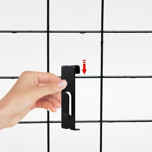 Laroal Gitterwandhaken Schlitzgitterplattenhaken Schaufensterrahmen Schlitzhaken Gitterwand Zubehörhaken Geeignet für Geschäfte Displays Werkstätten