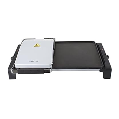 SUNTEC Kontaktgrill KGR-9608 [2 Grillplatten (geriffelt + glatt), Antihaftbeschichtung, max. 1500 Watt] – Bild 5