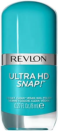 REVLON Ultra HD Snap Nail Polish, Glossy Nail Color, 100% Vegan Formula, No Base And Top Coat Needed, 004 Blue My Mind, 0.27 fl. Oz.