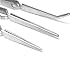 Cross Lock Tweezers Set 3 Cross Locking Soldering Self Closing Straight and Bent by JTS