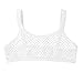 iiniim Womens See Through Bralette Vest Tank Tops Fishnet Bra Workout Yoga Sheer Mesh Camisole Crop Top White XX-Large