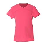 SOFIBELLA UV Colors Girls Short Sleeve Tennis Shirt Neon Pink Large