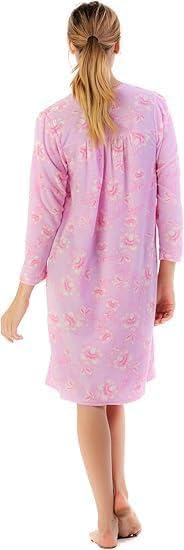Image of Casual Nights Women's Cozy Long Sleeve Fleece Nightgown