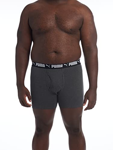 PUMA Men's Big & Tall 3 Pack Cotton Stretch Boxer Briefs