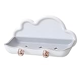 Photo Gallery szlife portasapone a doppio strato, senza punzoni multiuso, con ganci, vassoio portasapone creativo, portasapone per soggiorno, cucina da appoggio, bianco con grigio Photo Gallery szlife portasapone a doppio strato, senza punzoni multiuso, con ganci, vassoio portasapone creativo, portasapone per soggiorno, cucina da appoggio, bianco con grigio