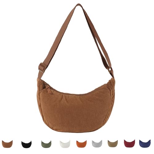 Borsa a mezzaluna da donna: la borsa a tracolla misura 31 x 16 x 9 cm. La dimensione è ben progettata e facile da trasportare. Sono il tuo compagno perfetto per tutti i giorni, sia che tu stia andando al lavoro, a scuola, in viaggio o facendo shopping.