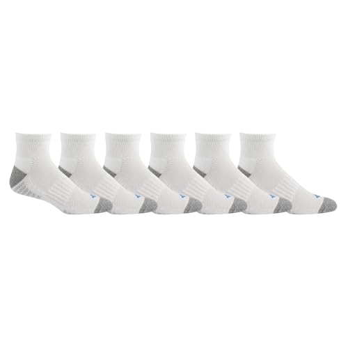 Columbia Men's 1/2 Cushion Quarter Arch Support Poly Blend Socks, 6 Pack