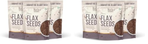 Image of KitchenSmith Flax Seeds - Pack of 6 (200gm Each) | A Nutrient-Dense Superfood For Boosting Energy | Skin Health & Weight Management | Boost Digestion | Supercharge Your Wellness With Natural Fiber