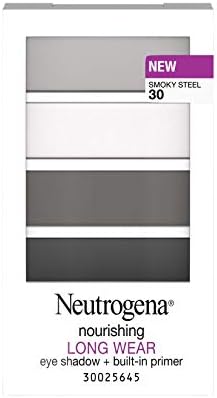 Neutrogena Nourishing Long Wear Eye Shadow + Built-In Eyelid Primer, 2-in-1 Eye Makeup with Vitamins and Skin-Nourishing Conditioners, 30 Smokey Steel.24 oz