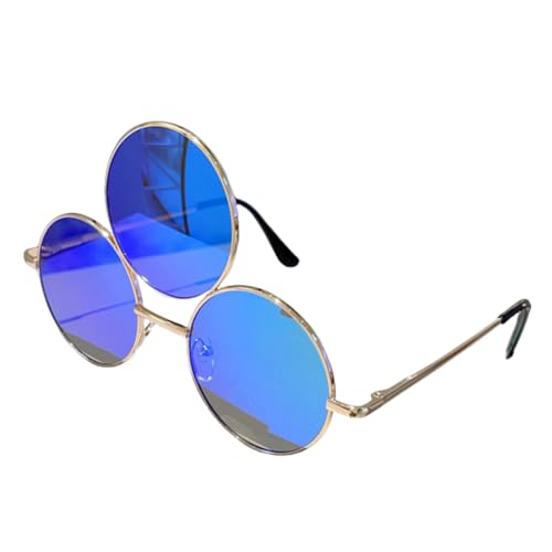 Lunettes de soleil rétro rondes femme métal vintage et tendance été