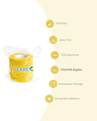 Image of FriCARE Self Adhesive Bandage Wrap, Medical Tape in First Aid Kit