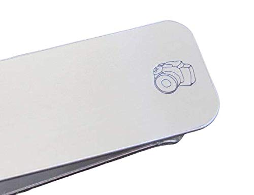 Camera Money Clip, Various Metals, Customize with Wording on Bothsides