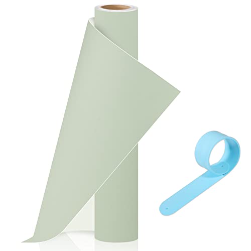 VINYL FROG Permanente Vinylrolle 30,5cm x 458cm selbstklebend Vinylfolie Matt Khaki-Grün, Bastelvinyl für Tassen, Fenster, Heimdekoration und andere DIY-Projekte