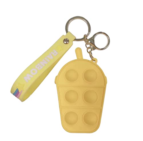 Image of AUGEN Cute Pop It Coin Purse Pouch Keychain For Gifting With Key Ring Anti-Rust (Pack Of 1)