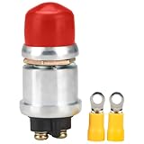 Weasch Push Button Starter Switch, 12V / 24V 50A, Waterproof Push Button Switch, for Car Marine Boat Truck Tractor Engine (1, Red)