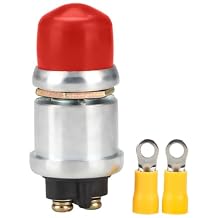 Push Button Starter Switch, 12V / 24V 50A, Waterproof Push Button Switch, for Car Marine Boat Truck Tractor Engine 1, Red