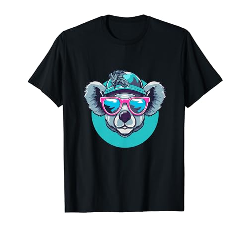 Genial como un koala - Retro Wave Chill Koala Camiseta