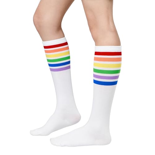 Image of American Trends Women's Knee High Socks, Athletic Thin Thigh High Stockings