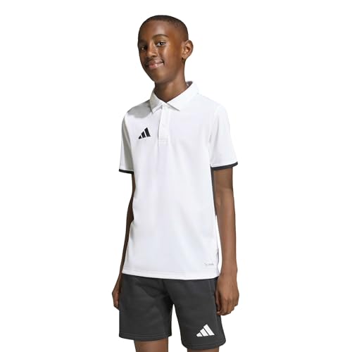 adidas Unisex Kinder Entrada26 Polo Kids Shirt, White/Black, 5-6 Years