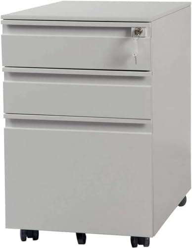 【希少】スチールキャビネット キャスター付き 3段キャビネット 収納ボックス Amazon | デスクワゴン キャスター付き オフィスワゴン 3段オール