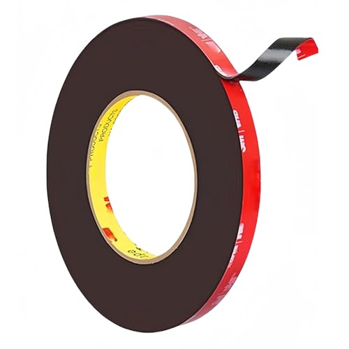 Gasenvan Double Sided Tape Heavy Duty, Mounting Adhesive Tape 1/4 in x 15.4 ft, Waterproof Adhesive Strip Tape for Indoor & Outdoor, Automotive Trim, Garage,LED Strip Lights, Home Decor