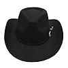 Willheoy Cowboy Hat for Women Western Hat for Men Cowboy Felt Hat Adjustable Outdoor with Shapeable Brim (UK, Numeric, 7, 7 1/4, Black 3#) #1