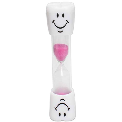 Kids Toothbrush Timer ~ 2 Minute Smile Sand Timer for Brushing Childrens Teeth (Pink)