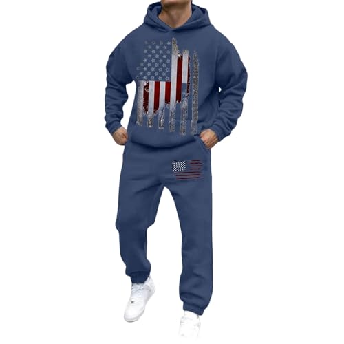 Ensemble veste et pantalon à capuche bleu au design imprimé 3D relief unique