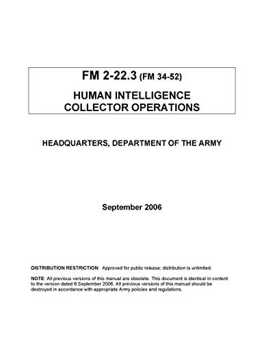 FM 2-22.3 (FM 34-52) HUMAN INTELLIGENCE COLLECTOR OPERATIONS