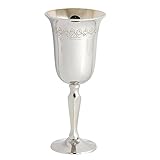 Zion Judaica Tall Classic Kiddush Cup - High Polished - Optional Personalization (Not Personalized)