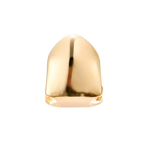 Grillz banhado a ouro 18K para seus dentes para homens e mulheres - Hip Hop Grillz - peça única Gril