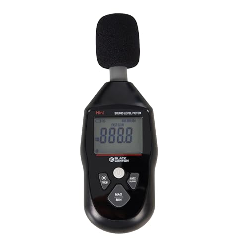 Image of BLACK CANYON Sound Level Meter - Digital DB Meter, Sound Decibel Meter, Decibel Reader, Noise Decibel Reader, 30-130dB, 30Hz-8kHz, A-Weighting,Auto Power-Off, LCD Display (Sleek Black)