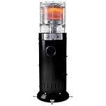 REALGLOW Bullet Gas Patio Heater 13kW – Table Floor, Black Finish, Easy Ignition, Commercial Outdoor Heater for Garden & Patio Heating