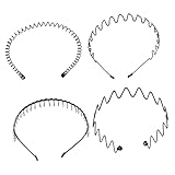 NOLITOY メンズ スリックバックヘアバンド ストレッチ対応 アウトドアスポーツ用ヘッドバンド 髪型スリング用 黒 ワンタッチ装着