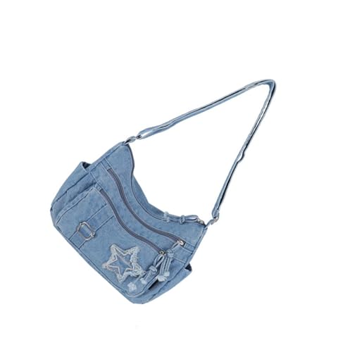 Sac à bandoulière pour femme en denim avec sangle réglable