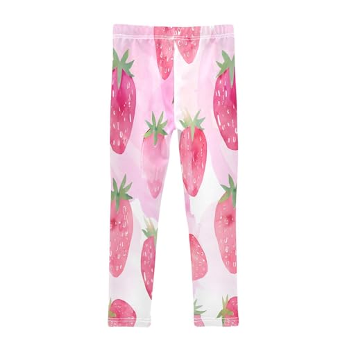 Bolaz Toddler Girls Leggings Printed Yoga Pants Leggings Strawberry Pink for Kids2