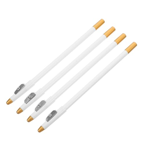 Gogogmee 4 pièces Lot de Crayons Coiffure et Barbe Blancs Crayon Intégré Stylo Contour Cheveux et Barbe Imperméable Pigmentation Riche pour Hommes Peau Sensible