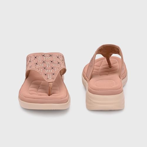 Image of Centrino Women's Sandals | Stylish Slip-On Sandals|Elegant & Trendy Design | Slippers /Flip-Flops|Fashionable Casual & Stylish|Lightweight & Breathable|Outdoor Casual Chappals for Ladies & Girls(9320)