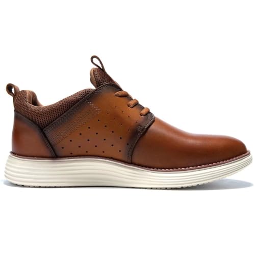 Image of Arkbird Casual Sneakers, Breathable Lace-Up Leather Walking Shoes Comfortable Fashion Sneakers for Men Daily Work