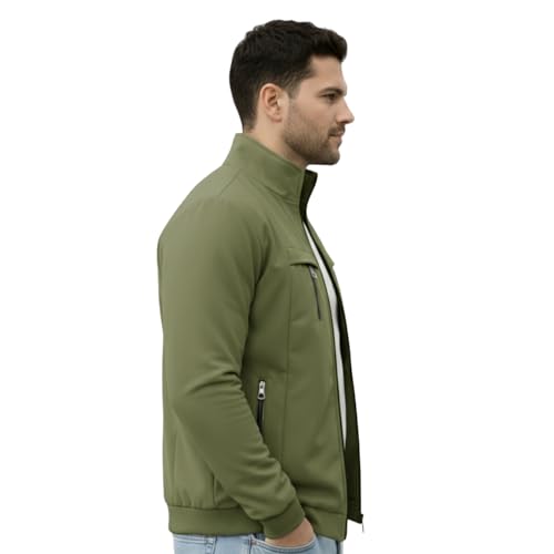 Image of NINQ Men's Jacket for Winter with High Neck & Full Zip | Stylish Jackets | Casual Wear Zipper Jacket for Men | Travel Friendly High Warmer Winter Jackets.