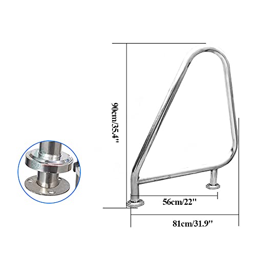 Barandilla para piscina de acero inoxidable curvada miniatura 4