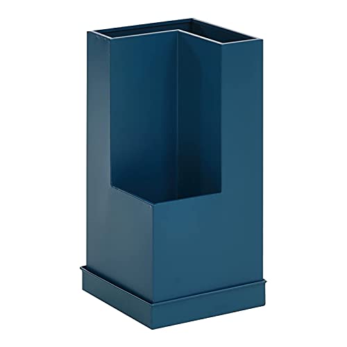 Porte-parapluies bleu pour entrée d'appartement et couloir propre