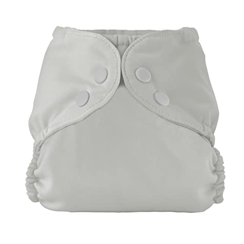 Image of Esembly Cloth Diaper Cover - Reusable Swim Diaper, Waterproof, Breathable - Adjustable Outer Layer Over Absorbent Inner for Blowout Protection - Dove, Size 2 (18-35lbs)