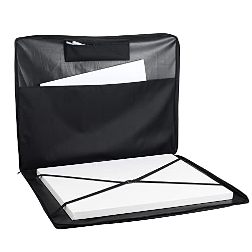 Jjring Art Portfolio Case, Wire Framed Nylon Portfolio Tote, Art Storage Bag In 37 Inches By 28 Inches, Great Art Carrying Bag For Artworks, Posters, Drawings, Prints(Black) #TOP1