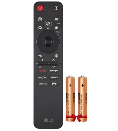 Original Compatible LG AI Magic Remote Control with 2 AAA Batteries, for All LG TVs: OLED, QNED, UHD, LED, LCD (MR25GA)