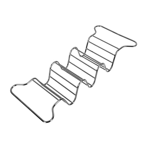 MOLUCKFU 1pc Taco Stand Wire Taco Shell Holder Taco Rack Stand Burrito Stand Taco Plate Holder Maquina Para Tortillas Tortilla Support Baked Pancake Stand Wire Holder Stainless Steel Black