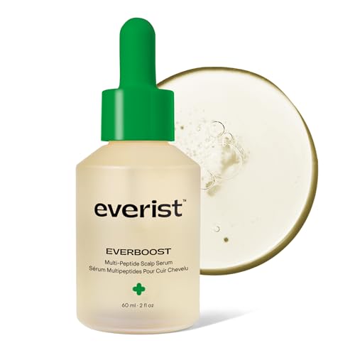 Everist EverBoost Multi-Peptide Scalp Serum | Peptides Caffeine & Postbiotics | Promotes Visibly Thicker & Fuller-Looking Hair | Brittle Dry & Thinning Hair | Dermatologist Developed & Tested | 60ml