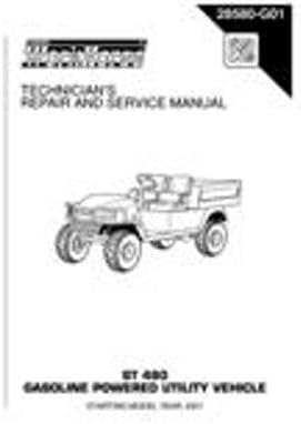 EZGO 28580G01 2001-2009 Technician’s Repair and Service Manual for Gas ST480 Utility Vehicle